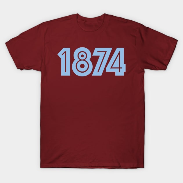 Aston Villa 1874 T-Shirt by Confusion101